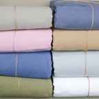 Housse de couette en lin et coton coloré