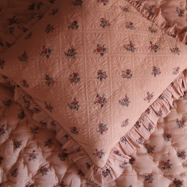 Housse de coussin à volant