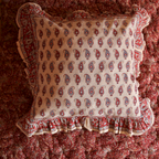 Housse de coussin à volant
