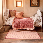 Housse de coussin à volant