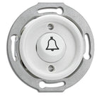 Interrupteur poussoir en duroplast blanc