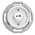 Interrupteur poussoir en duroplast blanc