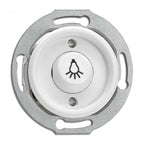 Interrupteur poussoir en duroplast blanc