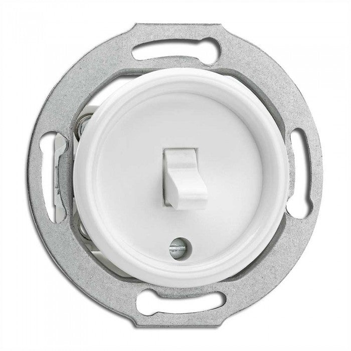 Interrupteur va & vient en duroplast blanc