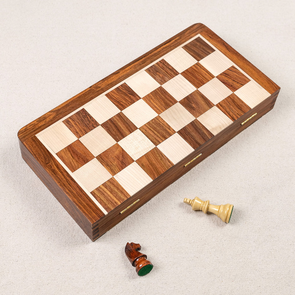 Jeu d'échecs pliable en bois