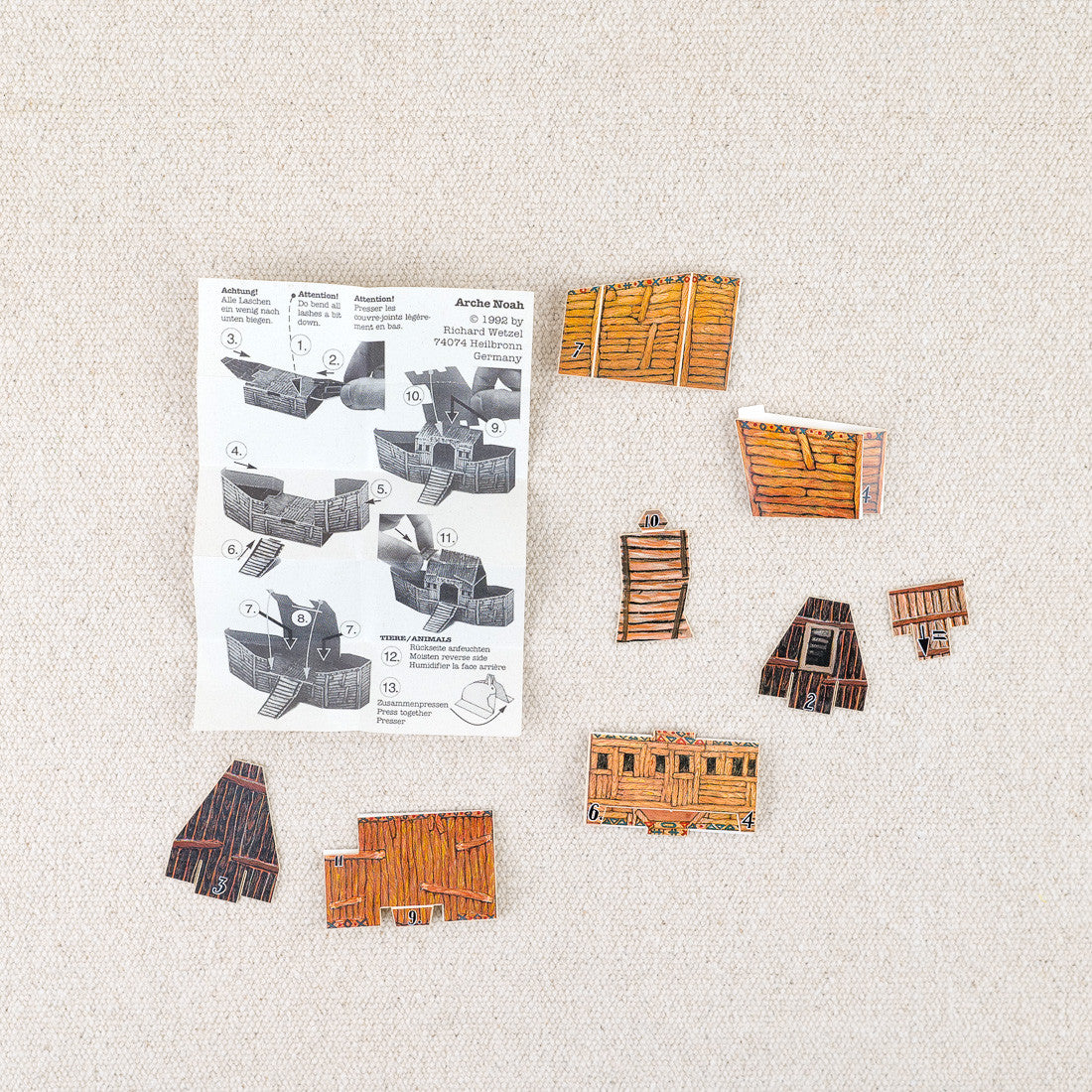 Jeu de construction papier Arche de Noé