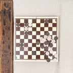 Jeu de dames pliable en bois