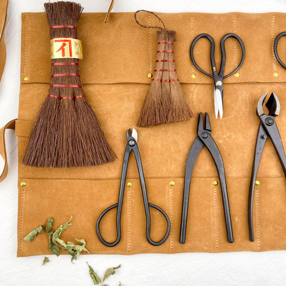 Kit pour Bonsaï - 10 outils et sacoche cuir