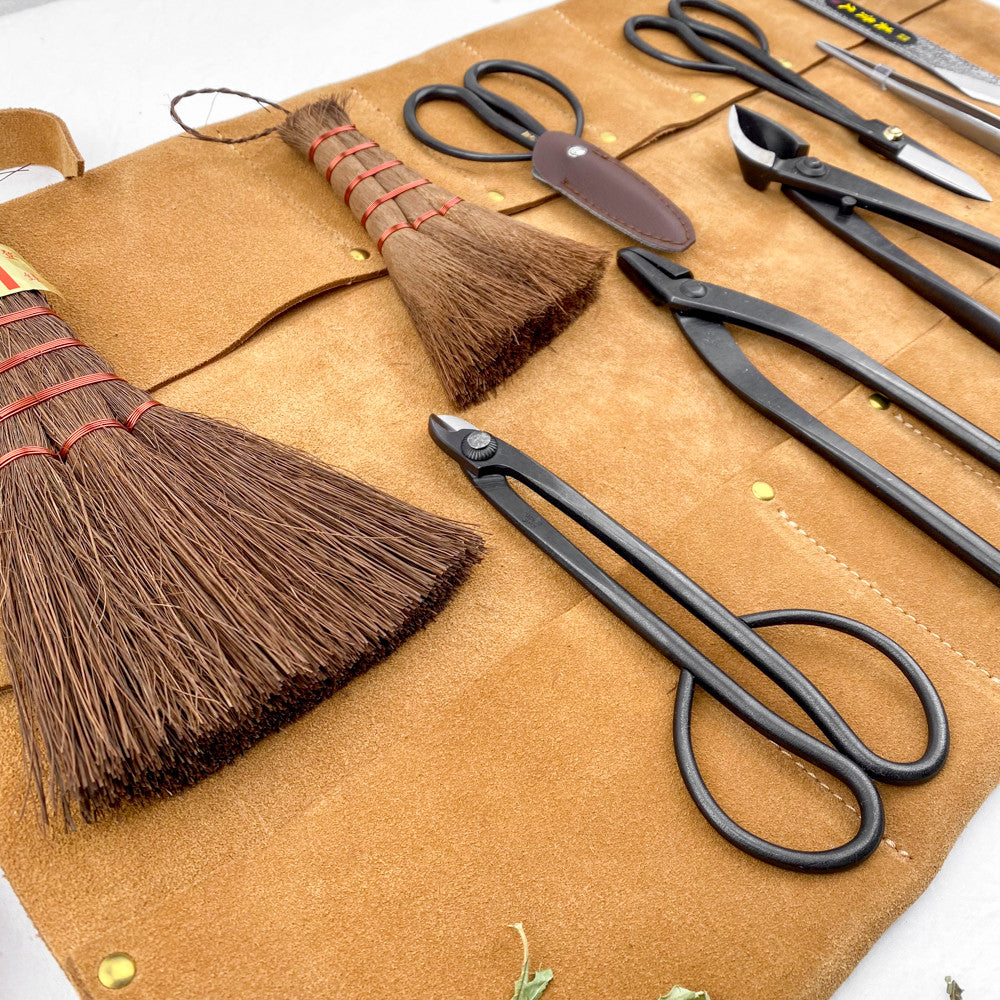 Kit pour Bonsaï - 10 outils et sacoche cuir