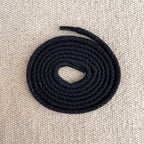Lacets noirs Cordelet 100% coton saphir
