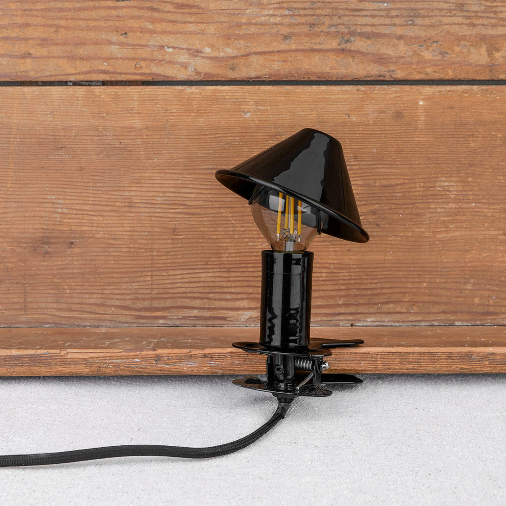 Lampe à pince noire