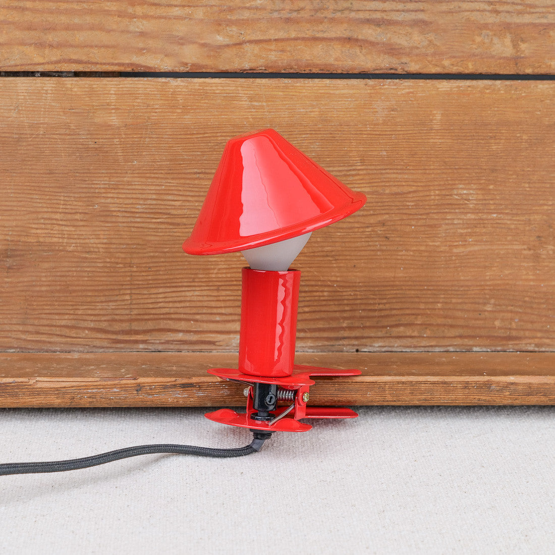 Lampe à clip champignon rouge