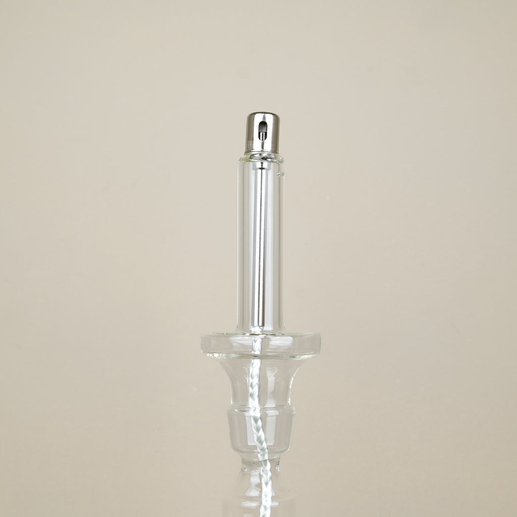 Lampe à huile chandelier en verre transparent