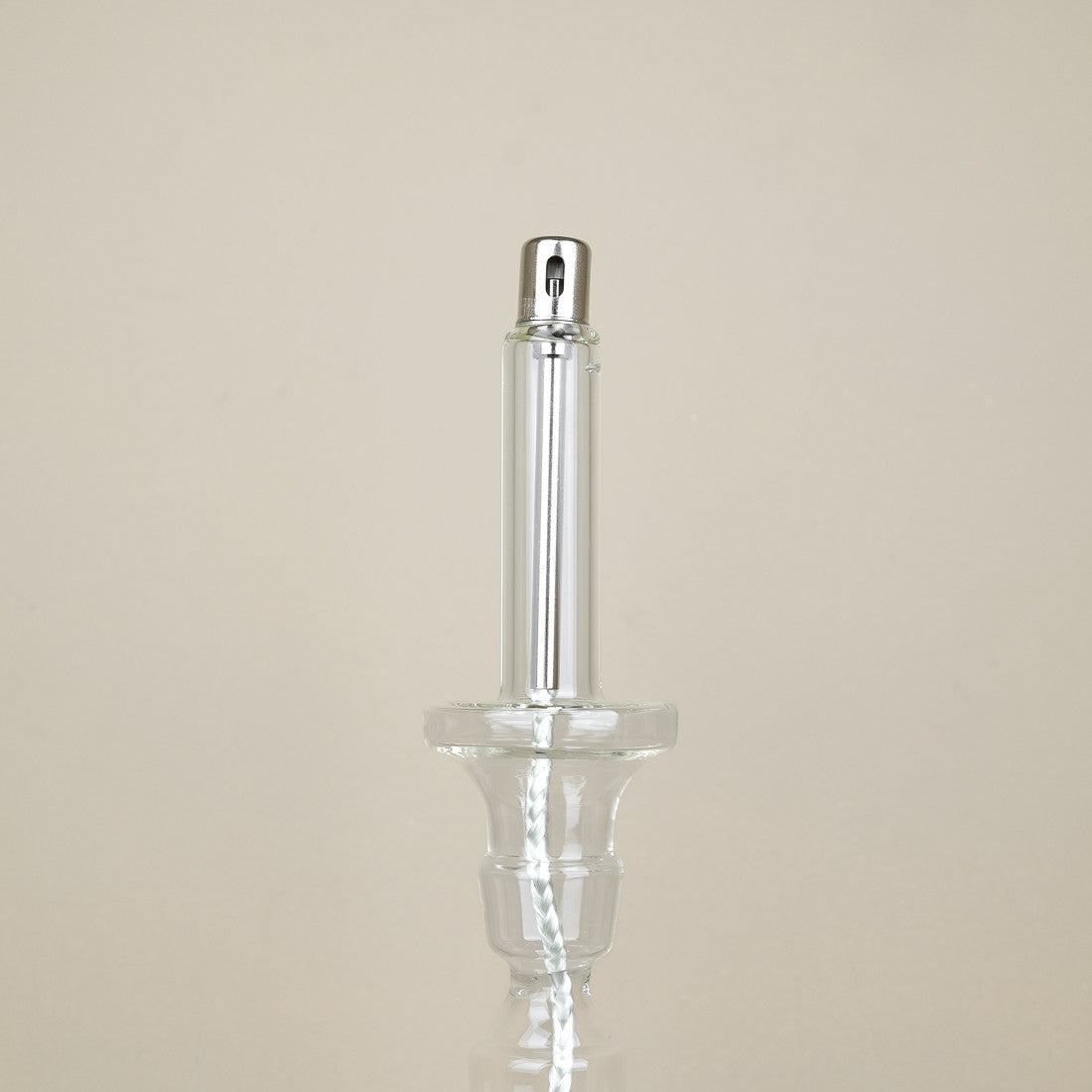 Lampe à huile chandelier en verre transparent