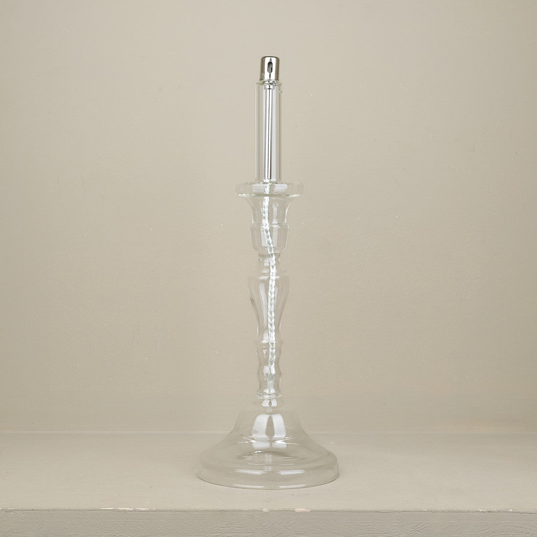 Lampe à huile en verre transparent