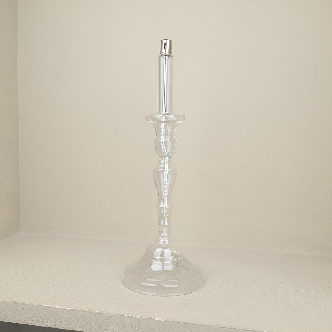 Lampe à huile en verre transparent