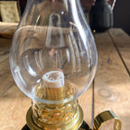 Lampe à pétrole en laiton poli
