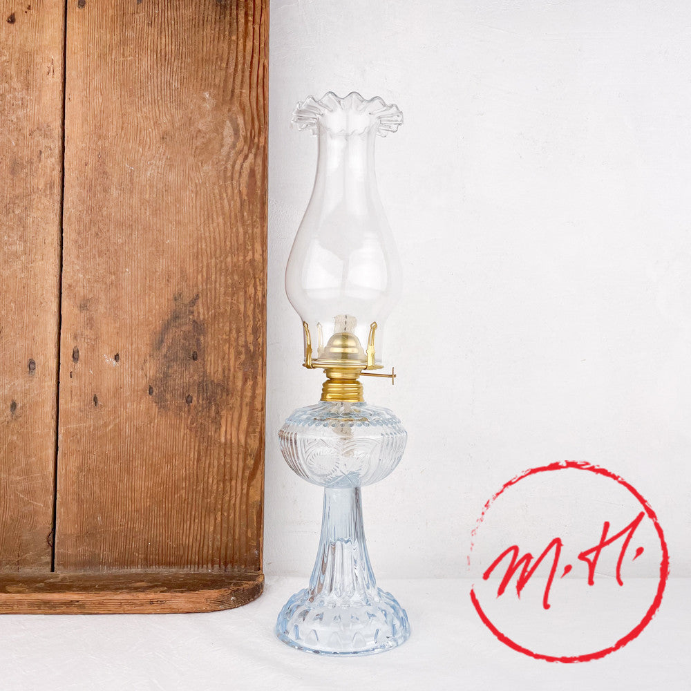 Lampe à pétrole en verre soufflé 45 cm