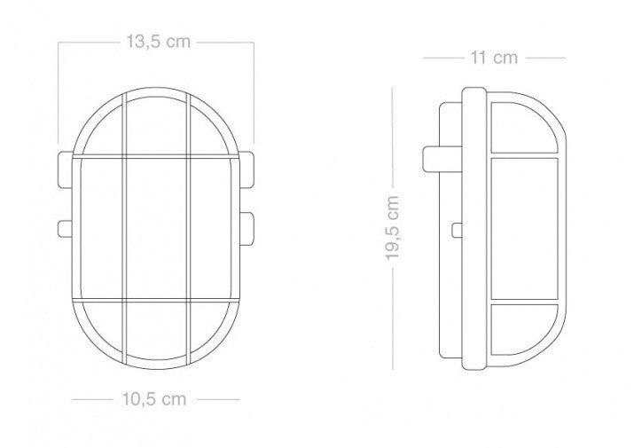 Lampe hublot en bakélite pour salle de bain