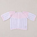 Layette blanche et rose en coton