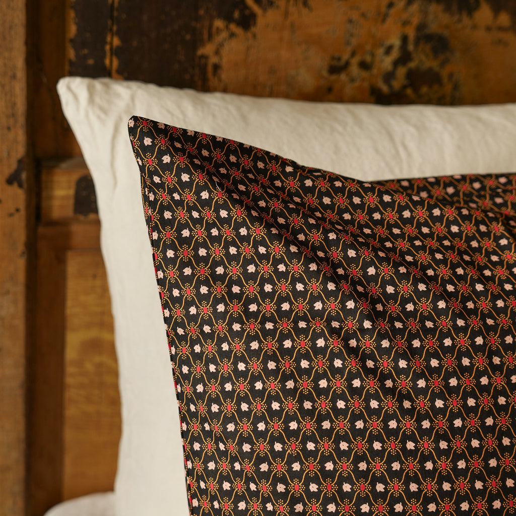 Lot 2 Taies d'oreiller Treille Noir