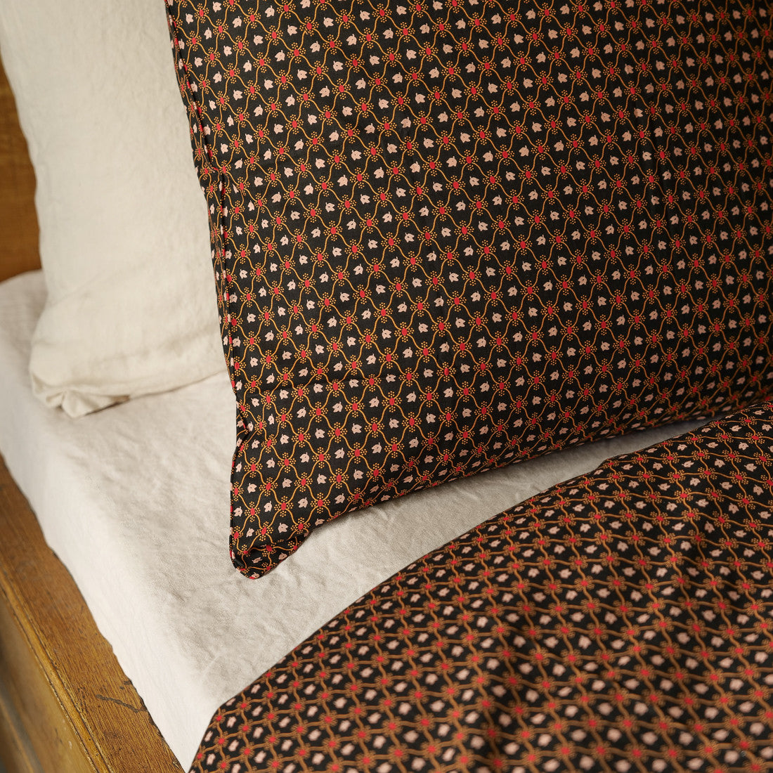 Lot 2 Taies d'oreiller Treille Noir