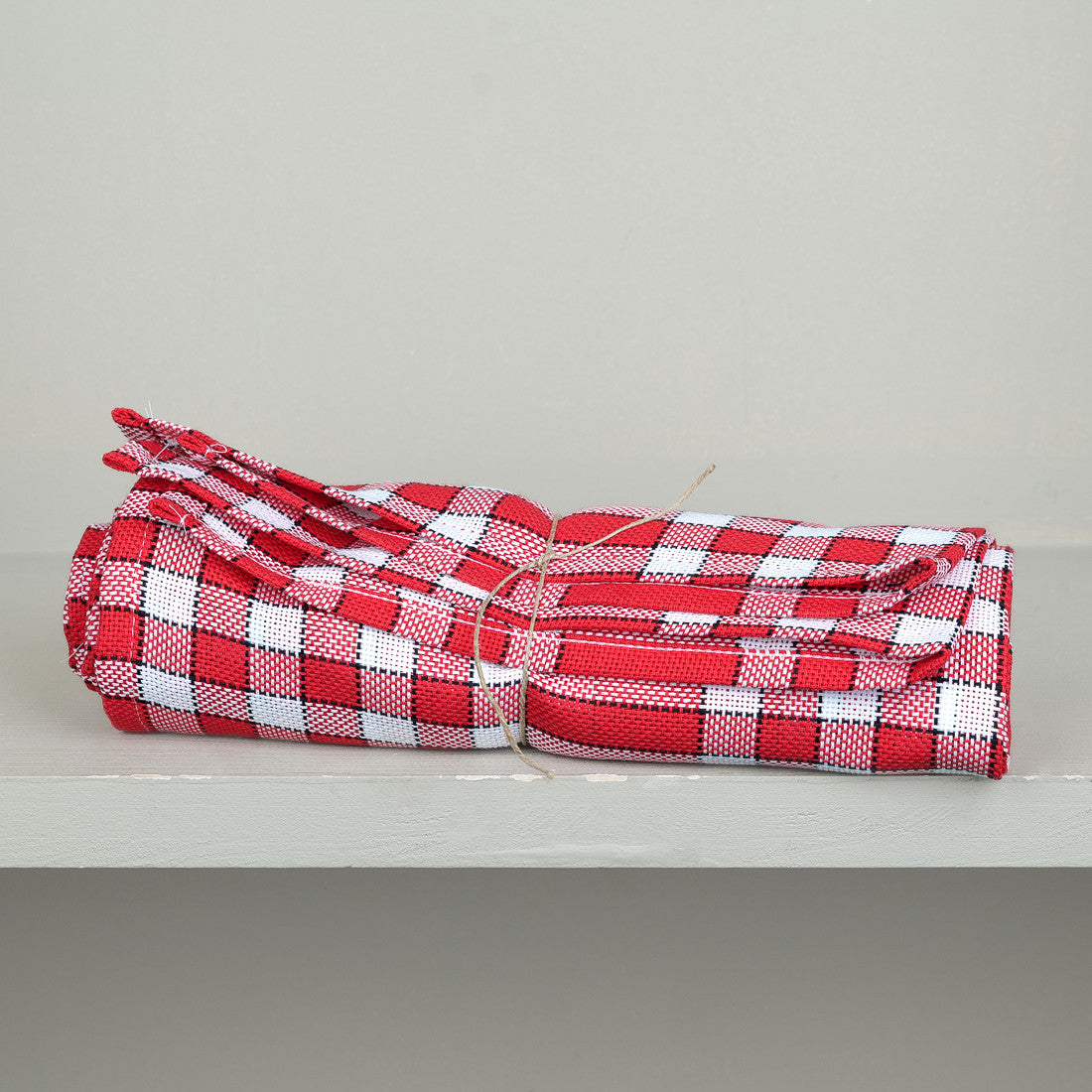 Lot 5 serviettes de table carreaux normand