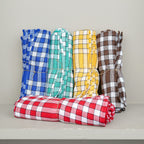Lot 5 serviettes de table carreaux normand