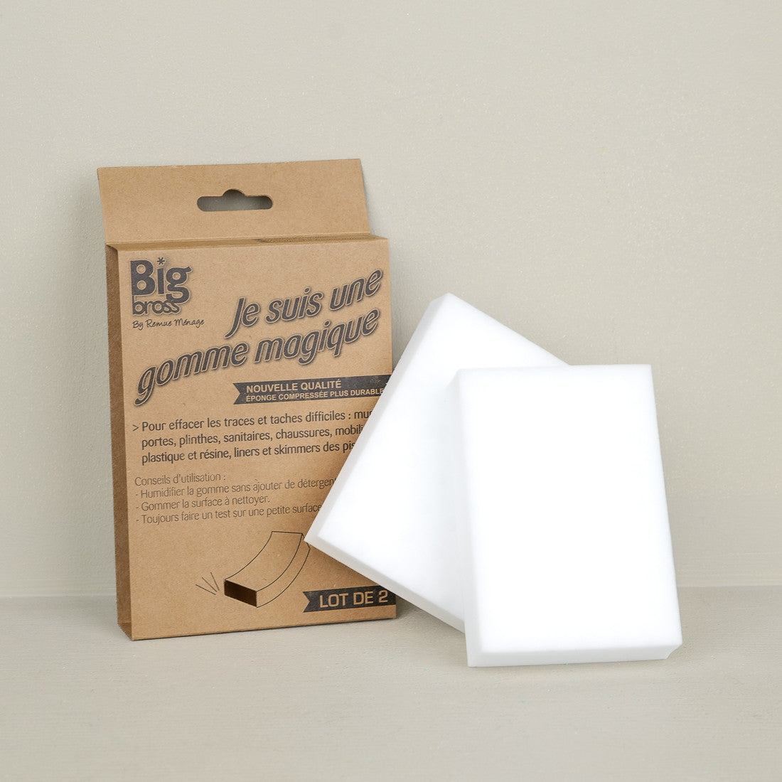 Lot de 2 éponges magiques