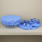 charlottes alimentaires en tissu bleu