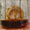 Lot de 6 assiettes plates ambrées Duralex