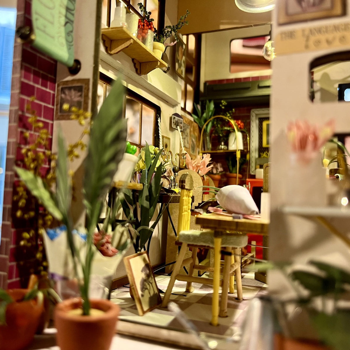 Magasin de fleurs miniature à monter