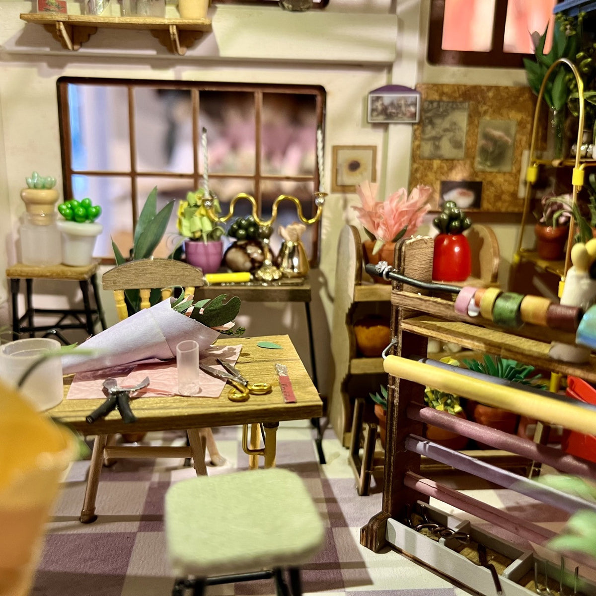 Magasin de fleurs miniature à monter