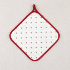 Manique carrée calisson rouge