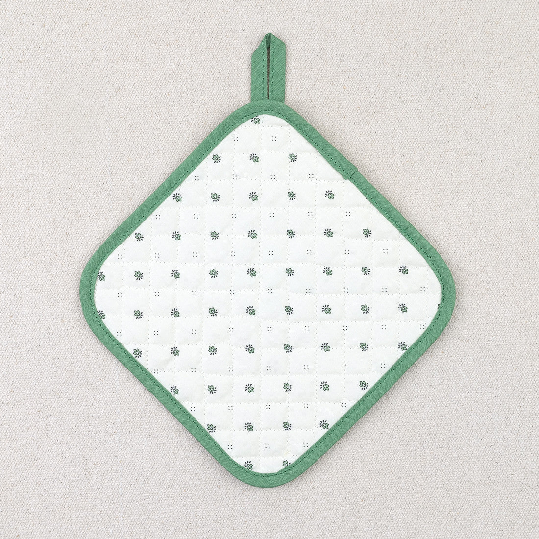 Manique carrée calisson vert