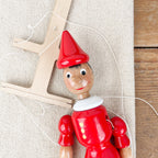 Marionnette Pinocchio en bois peint