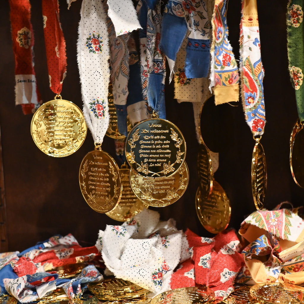 Médaille de berceau voeux de naissance