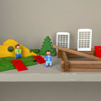 jeu de construction chalet en bois