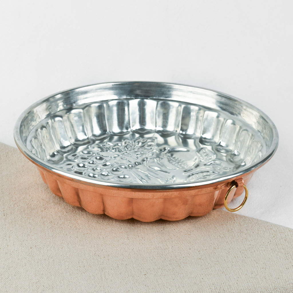 Moule à gâteaux en cuivre motifs fruits