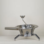 Passe-légumes inox Tellier Gobel et Cie avec trépied et manivelle, idéal pour purées et coulis maison, 20 ou 24 cm