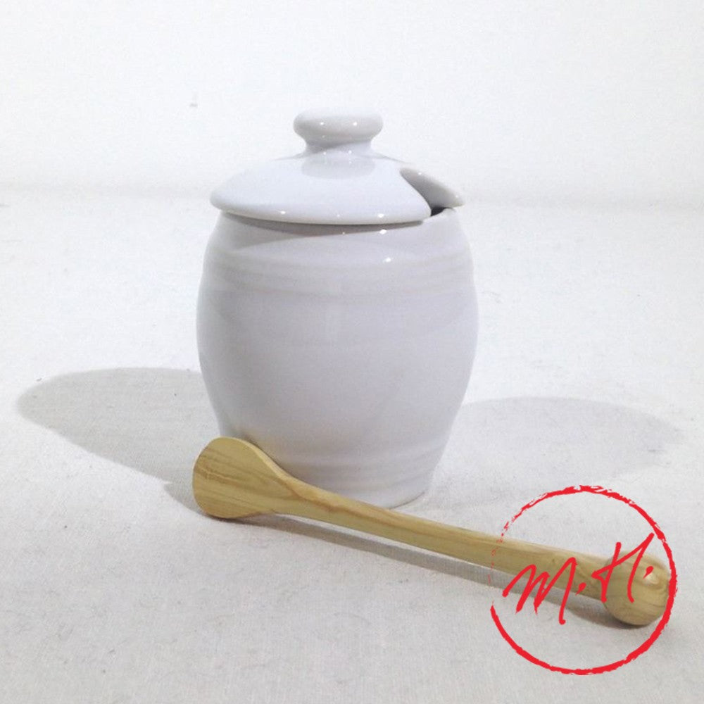 Moutardier en porcelaine hôtelière