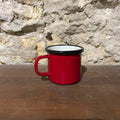 Mug émail rouge D6 cm