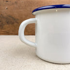 Mug bleu blanc email