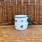Mug en émail décor floral