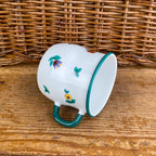 Mug en émail décor floral