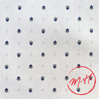 Nappe calisson ronde blanc-bleu