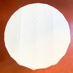 Nappe calisson ronde blanc-rouge
