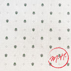 Nappe calisson ronde blanc-vert