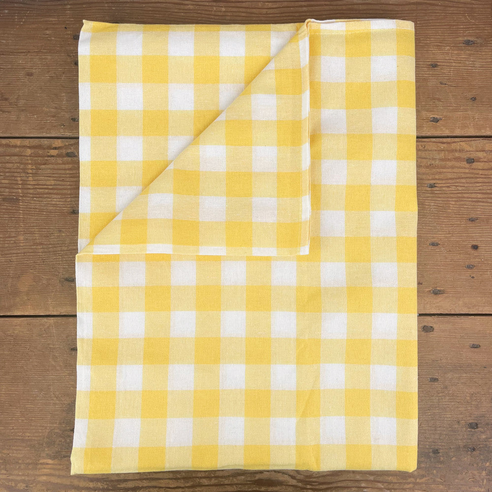 Nappe vichy jaune 140 x 180 cm