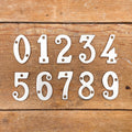 Numéro de maison en laiton chromé